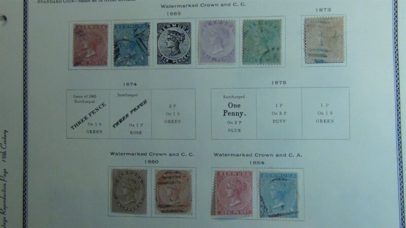 Stampsweis Bermuda CLASSICS on Vintage Scott Intl est 118 stamps good mint