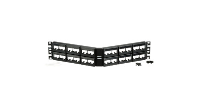 PANDUIT CPPLA48WBLY Mini-Com Angled Patch Panel 48 port 2 RU BL