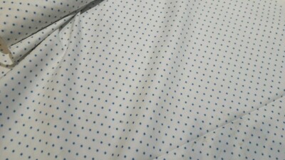 New Robert Kaufman 100% Cotton Fabric Ditzy Stars on White Blue/Green Designs 