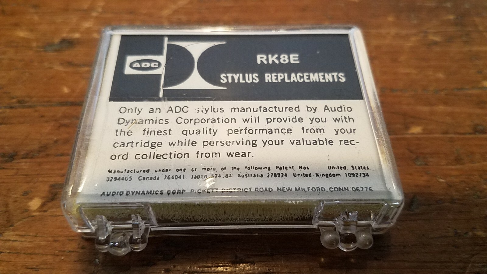 ADC: RK8E stylus NOS, K8 cartridge, lmg-1 headshell