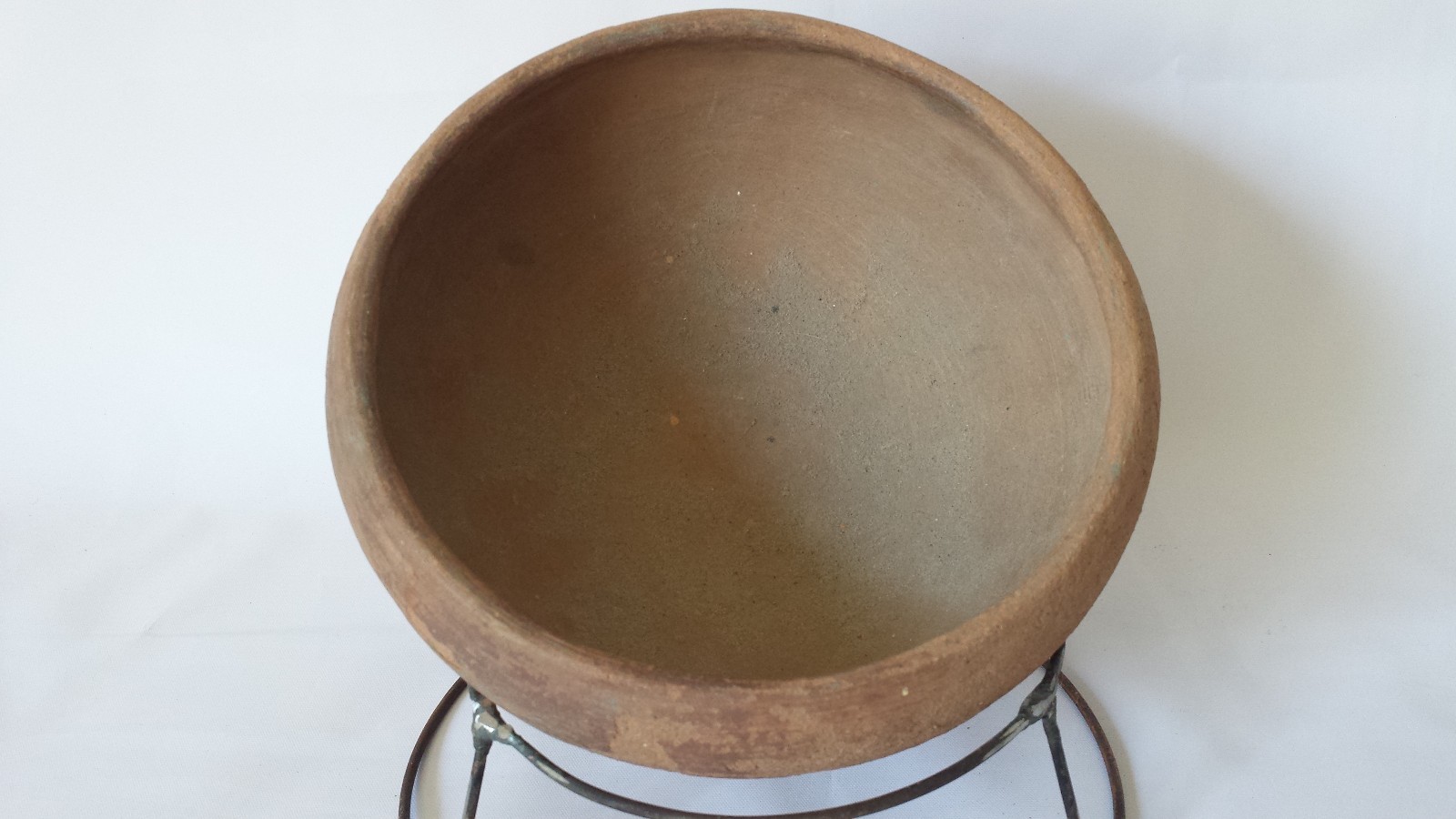 Neolithic South East Asian Footless Terracotta Food Bowl w Stand 7