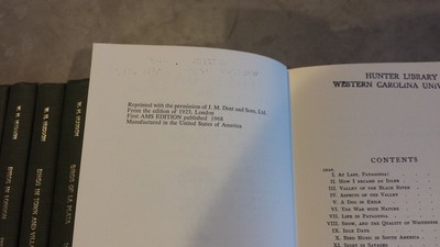The Collected Works of W. H. Hudson - 23 Volumes AMS PRESS 1968