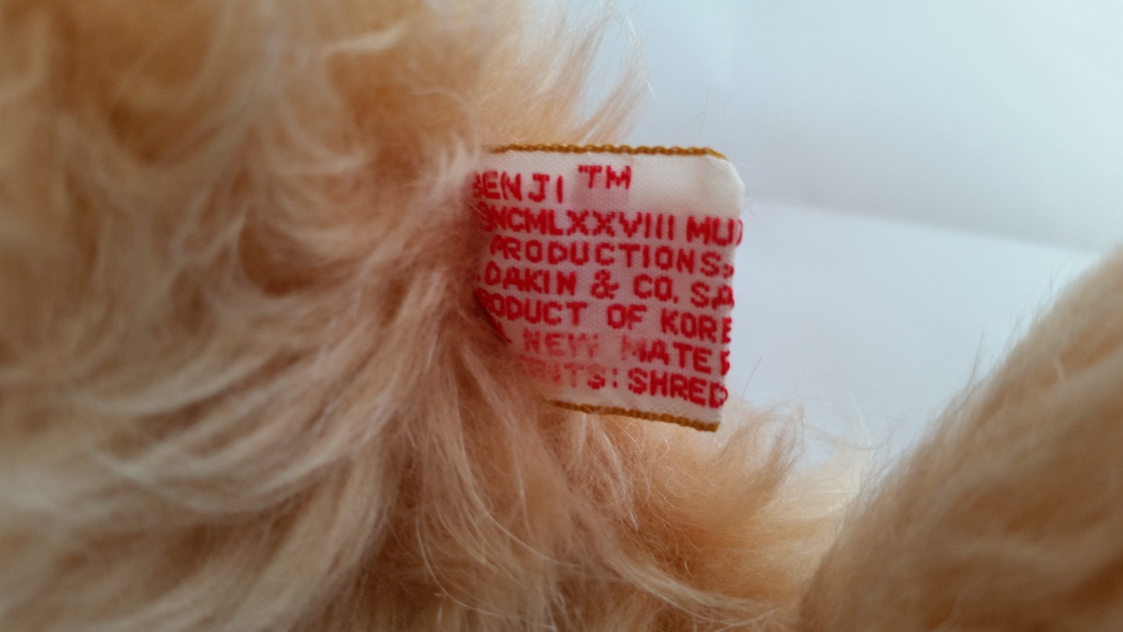 ADORABLE 1980 BENJI Stuffed Animal by Dakin with Benji Book. A Must See!