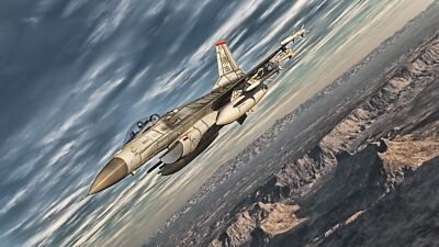 Aircraft general dynamics f16 fighting falcon Custom Gaming Mat Desk 4927
