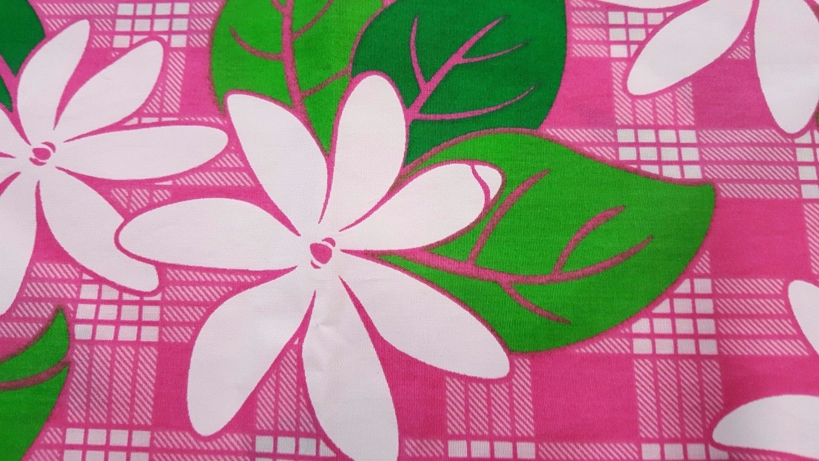 Boho Summer Dress Fabric Cotton 3 Yds 26 Ins Pink White Greens Hippie