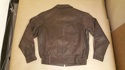 Pre-owned Bod & Christensen Men's Brown Leather Bomber Soft Lambskin Jacket Size 40-46