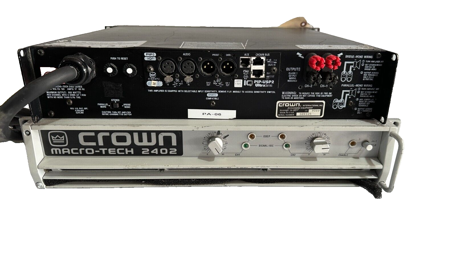 Crown社のパワーアンプ「Macro-Tech 2400」　　2台セット Crown社のパワーアンプ「Macro-Tech 2400」 2台セット - メルカリ