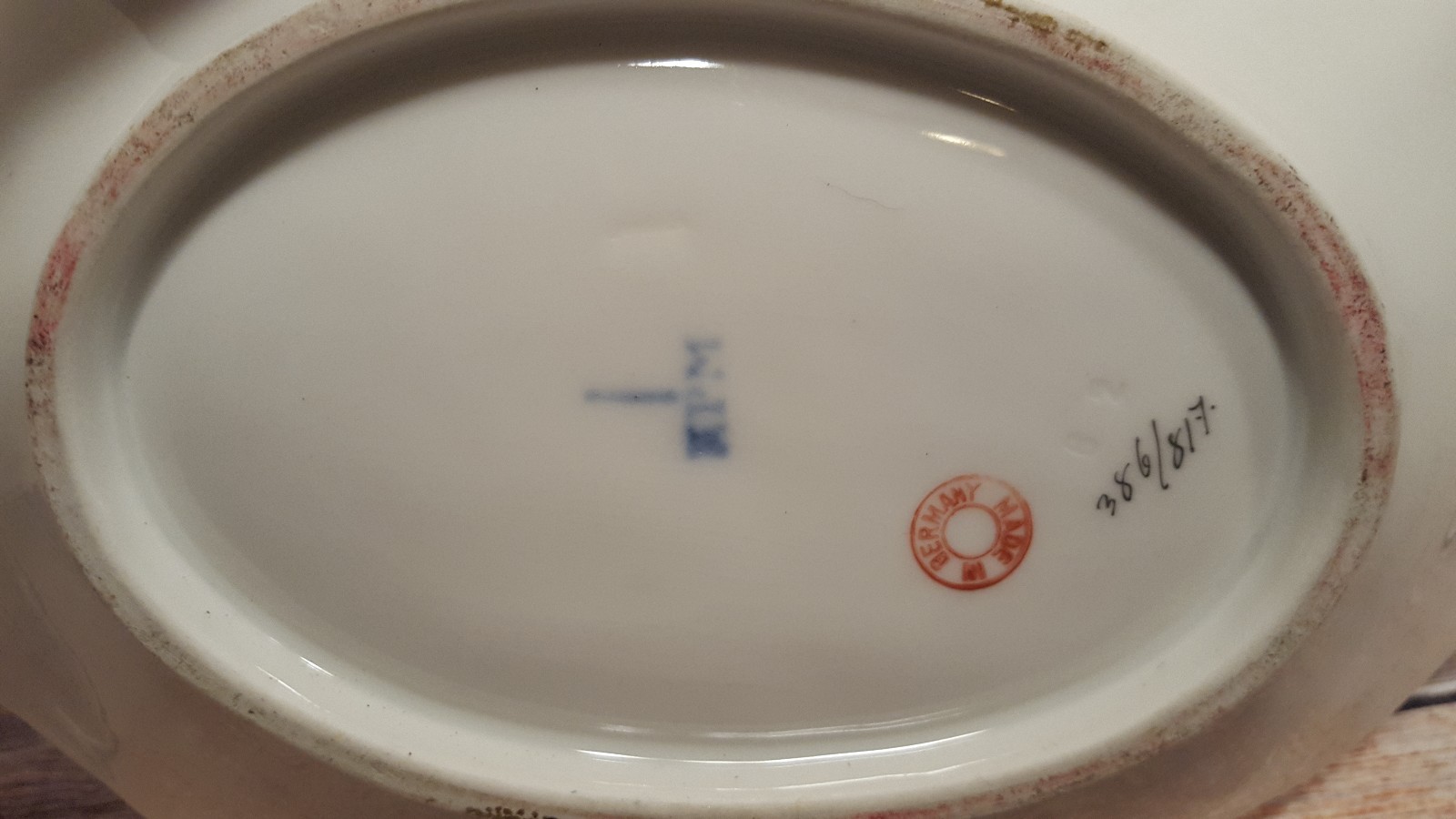 Vintage Germany KPM Serving Dish Floral Gold Trim