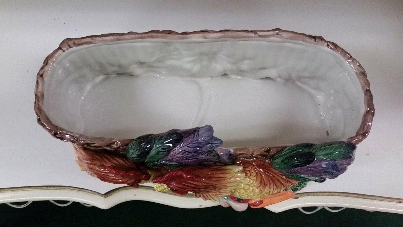 FITZ & FLOYD RETIRED COQ DU VILLAGE ROOSTER HERB GARDEN PLANTER~ 3 POTS