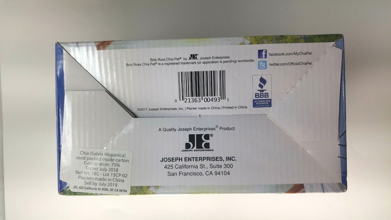 NEW Bob Ross Chia Pet The Joy of Painting, Handmade Planter