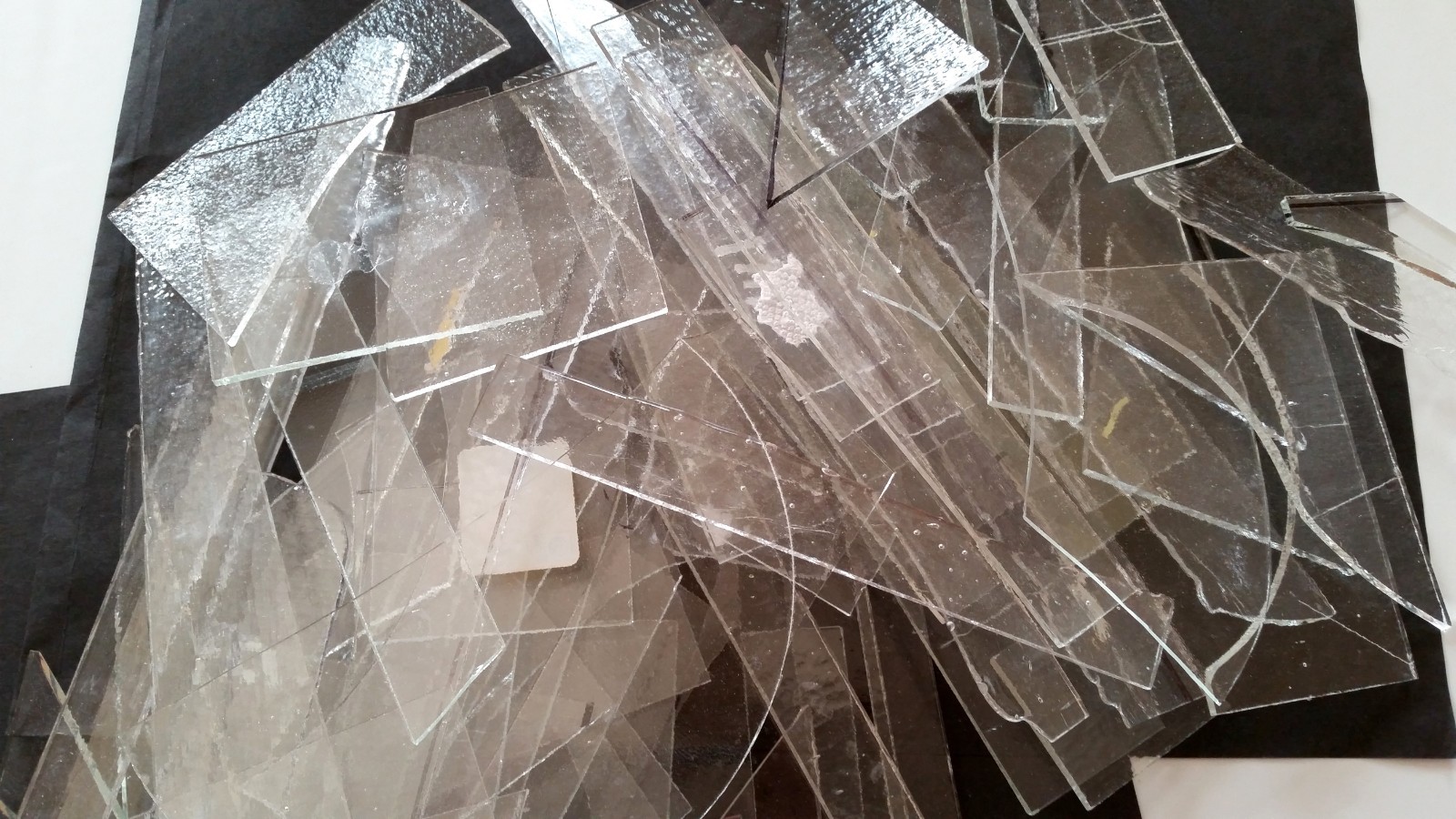 Fused Glass clear scraps 90 COE Bullseye and Uroboros