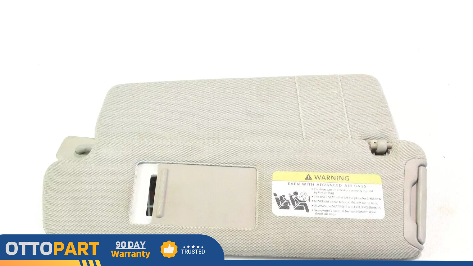 07-15 Audi Q7 L4 Right Passenger Sun Visor Shade Illuminated Gray 4L0857552D OEM