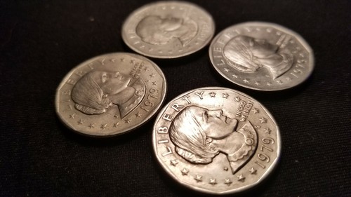 1979 S type 1-Blob(2) & D(2) Susan B. Anthony (SBA) Dollar Coins- 4 total