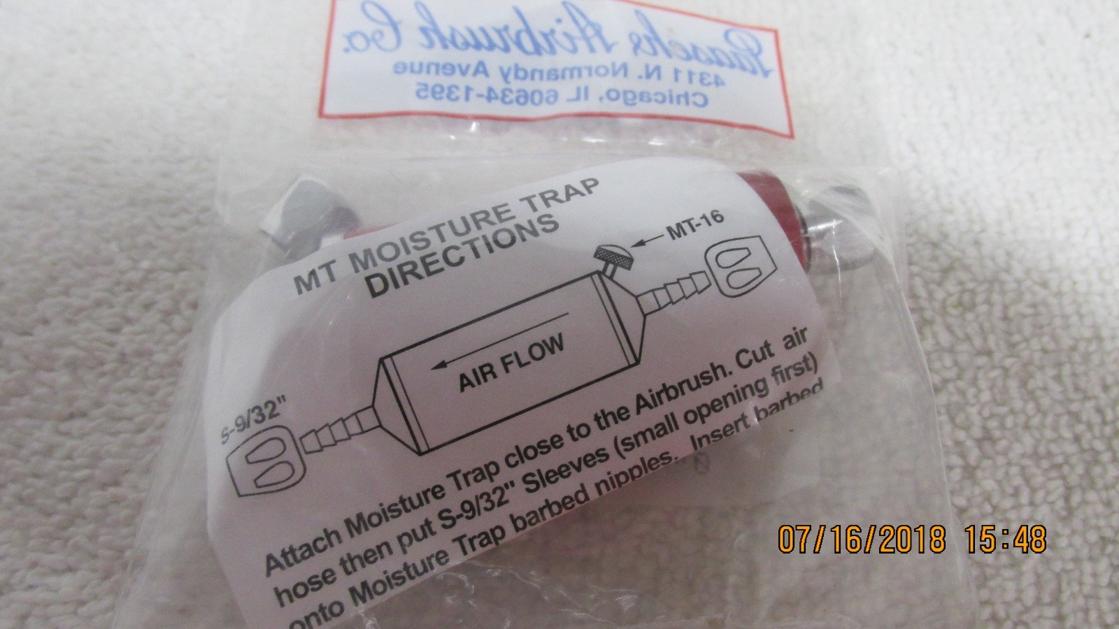 NEW SEALED  Paasche Mt Airbrush Moisture Trap 026614061718