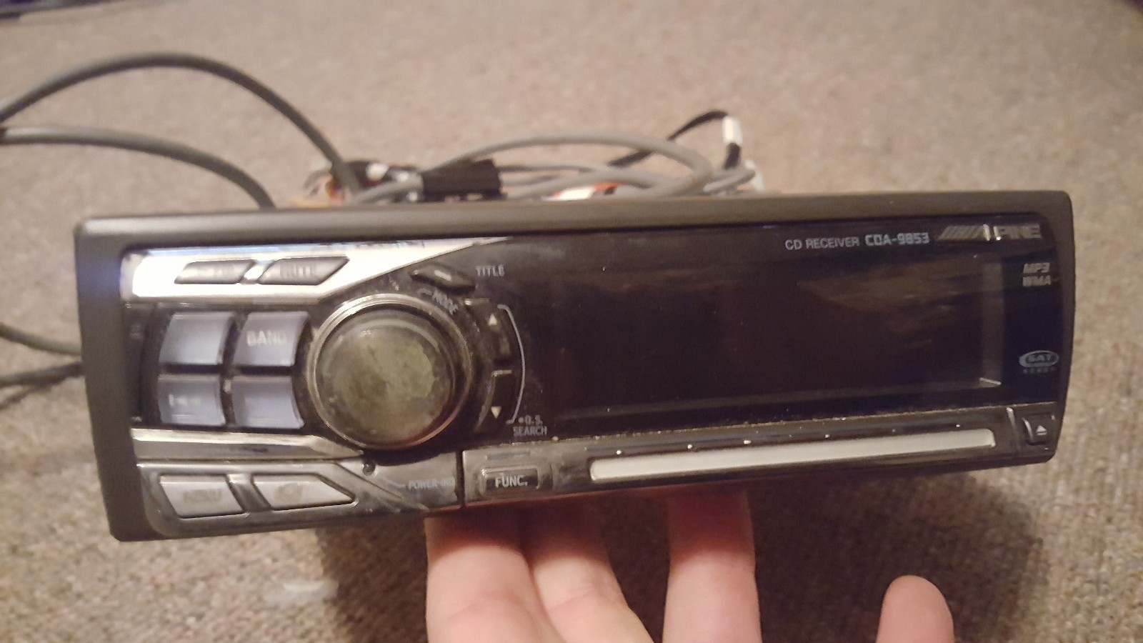 alpine cda-9853 in dash receiver working external amp CD player mp3