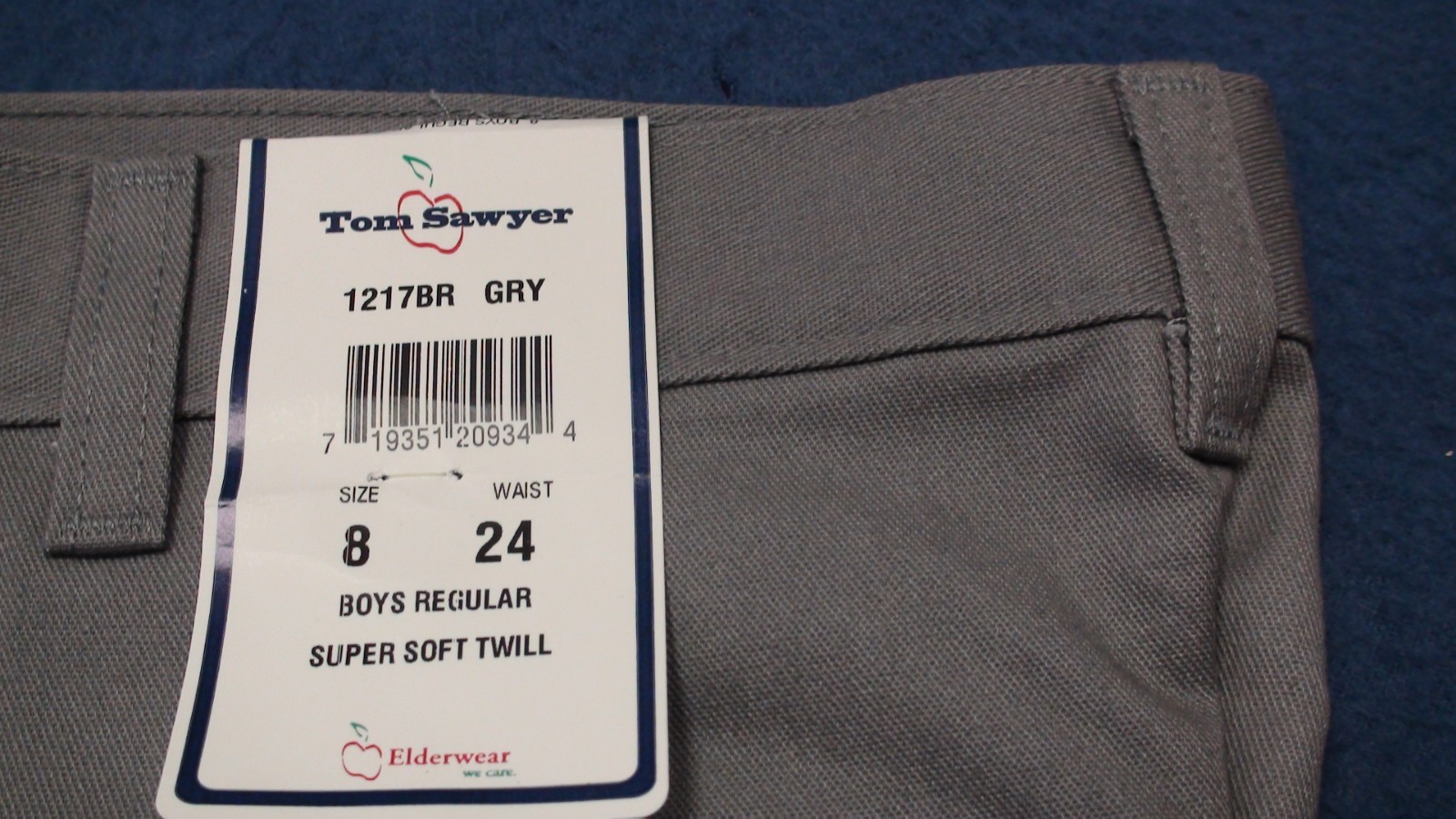 TOM SAWYER BOYS REG SIZE 8 WAIST 24 PANTS UNIFORM DOUBLE KNEE NEW WITH TAGS