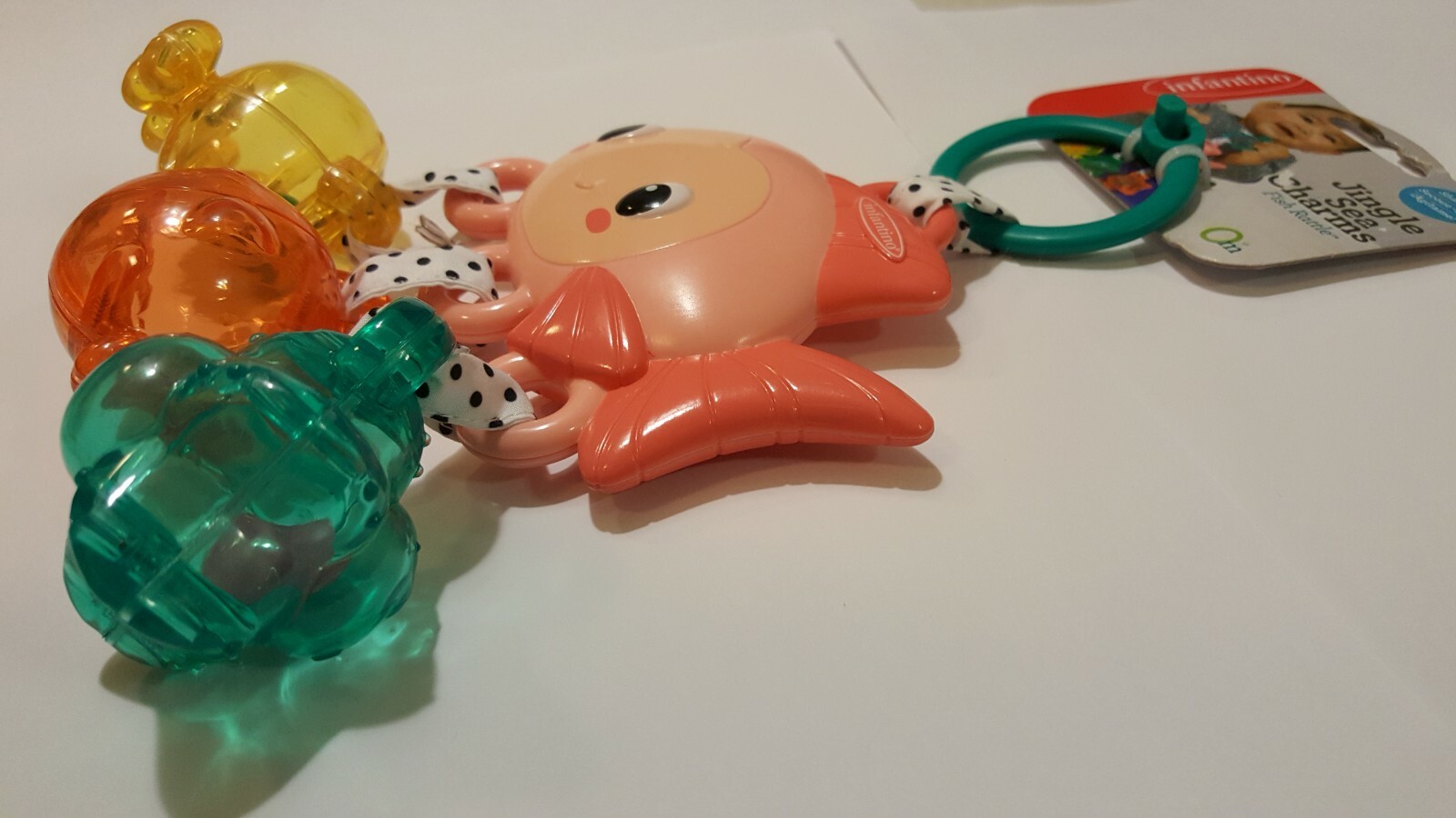 Infantino Jingle Sea Charms Fish Rattle for baby 0+ months NWT