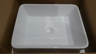 AMERICAN IMAGINATIONS ABOVE COUNTER RECTANGLE VESSEL FOR DECK/WALL MOUNT FAUCET