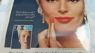Vintage 1964 Magazine Advertisement for Cover Girl Lipstick - Great Pics! (813)