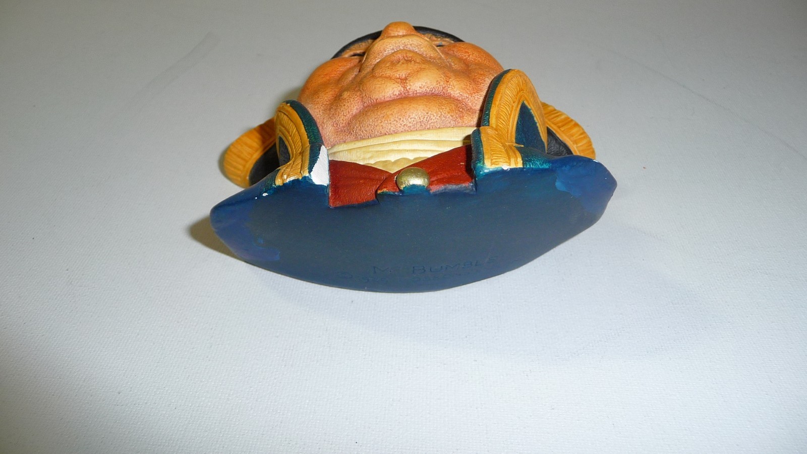 BOSSONS Chalk Ware Head Mr Bumble Dickens Oliver Twist Hand Painted Wall Decor