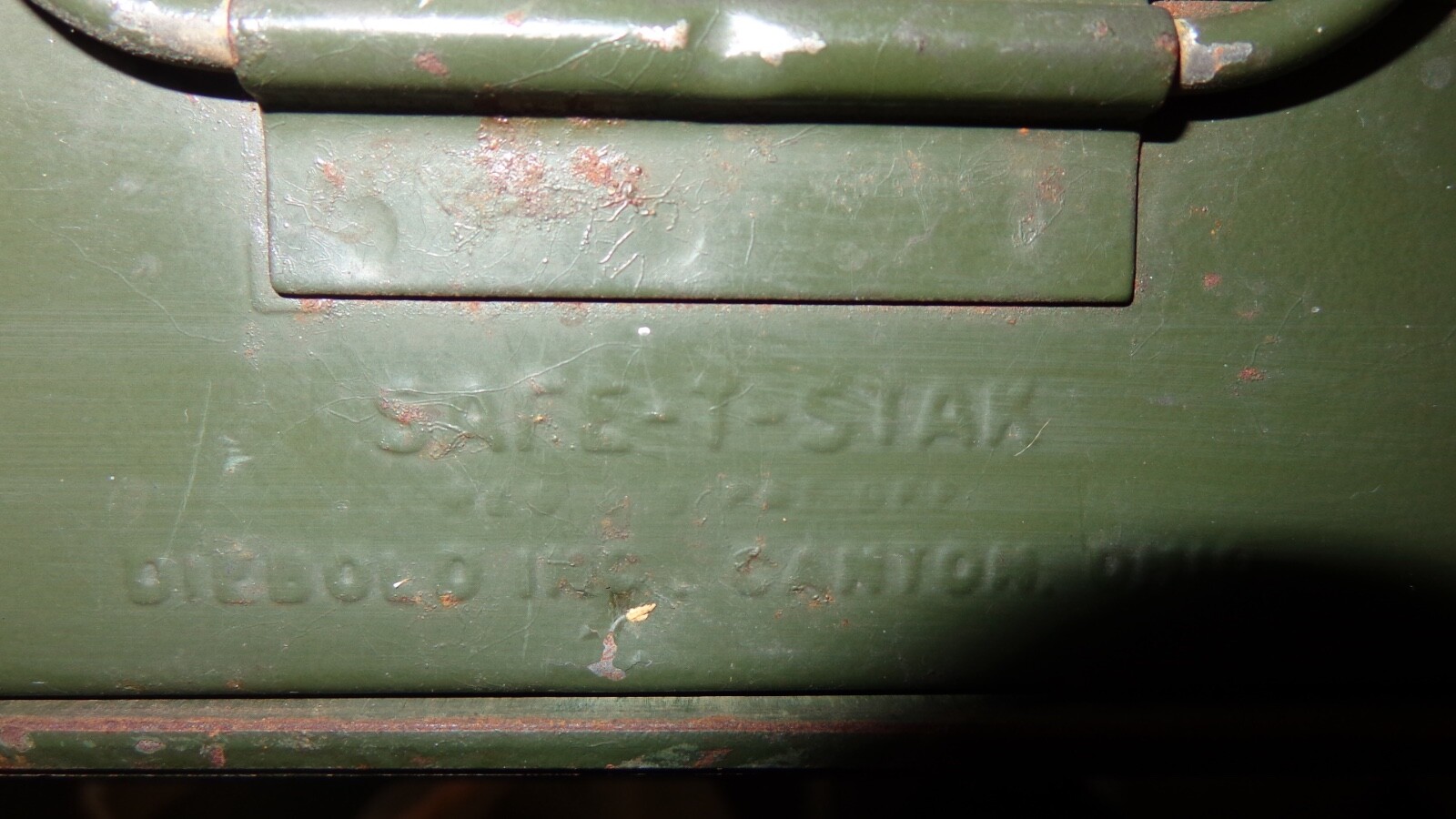 Vintage Safe-T- Stak Green Metal Single Draw Card File 24 x 16  x 4. Nice!!