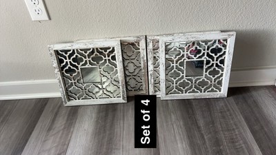 Small Wall Mirrors Decorative Set Of 3 | Square Mirrors For Wall Decor Bedroom..