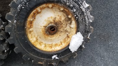 PAIR OF TORO WHEELS 12 X 3.25  from TORO GARDEN TILLER  MODEL: 38010