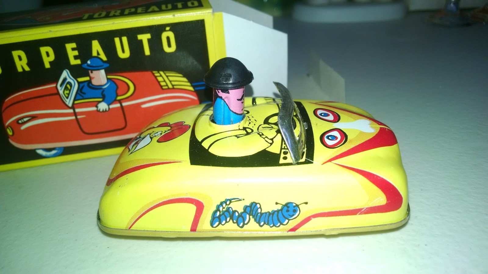 1993 TORPE AUTO TIN TOY MADE IN HUNGARY NEVER USED IN ORIGINAL BOX ESTATE~~
