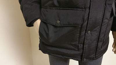 Pre-owned Woolrich Authentic  Men's Black Langhorne Parka Jacket 550 Fill Down 16106