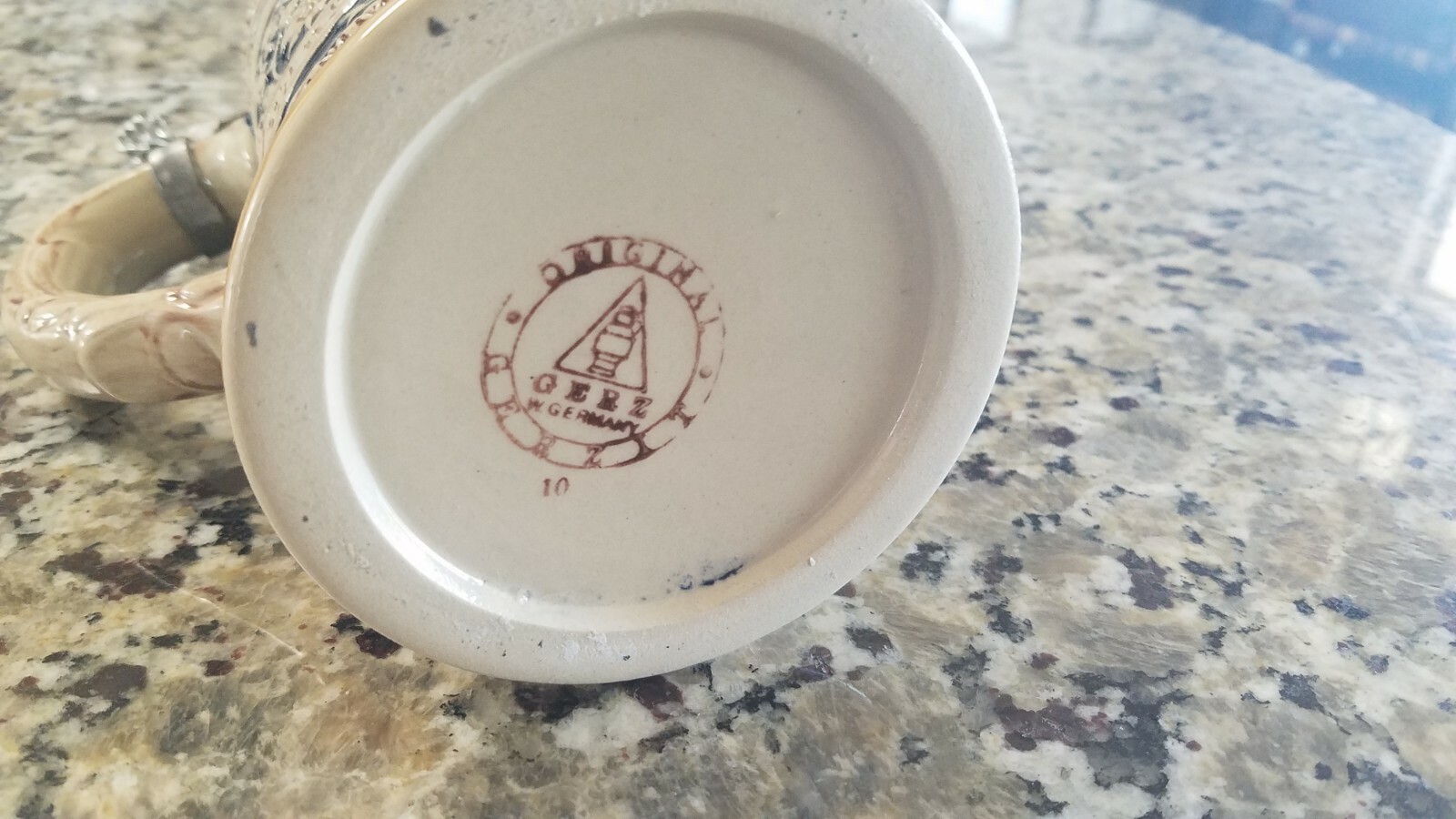 OLYMPIA BEER STEIN w/ Lid West Germany, with Original GERZ Gold Stamp