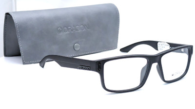 Dragon DR194 002 COUNT SM Matte Black Rectangle Mens Eyeglasses 54mm
