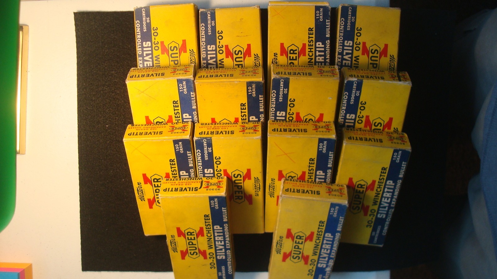 MASSIVE Lot of (14) WESTERN SUPER X WINCHESTER 30-30 Empty Boxes - Silver Tip