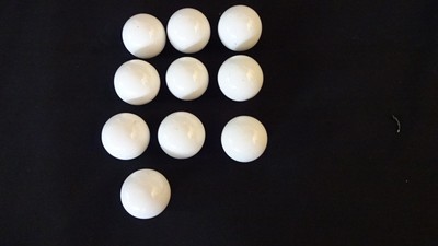 Handles Cabinet Drawer Pulls Lot 9 (+1) Vintage Heavy Solid White 1 1/2