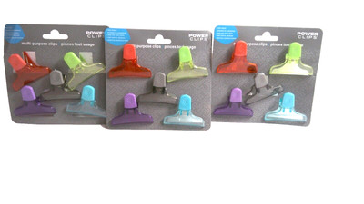 (15) Food Storage Assorted Colors Multi-Purpose Clips