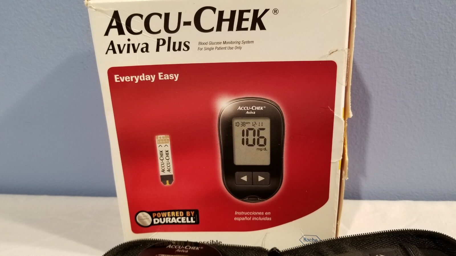Accu-Chek Aviva Plus Blood Glucose Monitoring System with Case in Box, no strips