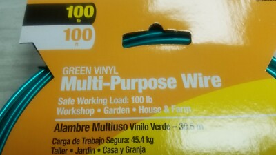 Multi purpose WIRE plastic coated 100 ft  30.5 M or 100 ft (2 PACK )
