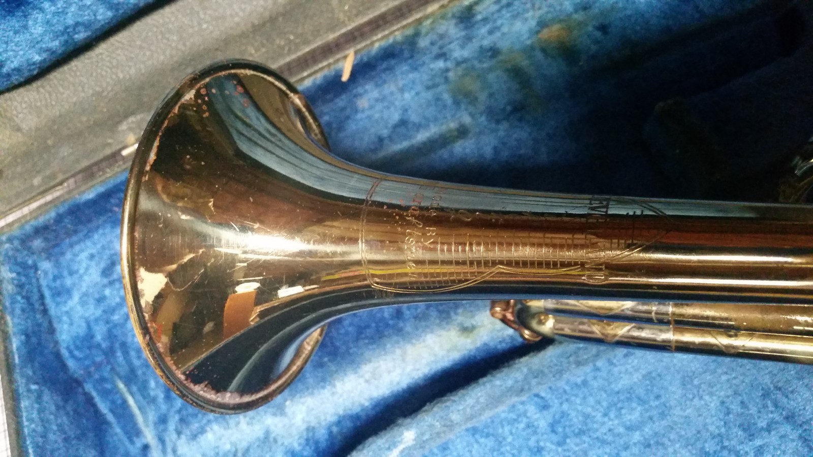 Vtintage King Cleveland Superior Cornet Instrument W/ Case Parts or Repair Only