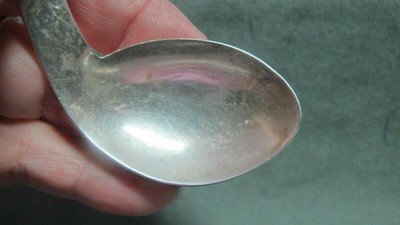 Vintage  900 Silver Invalid Spoon with Man on Handle