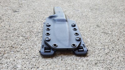 Custom Kydex sheath for the ESEE-3, pancake style, Molle-loks (Bk)