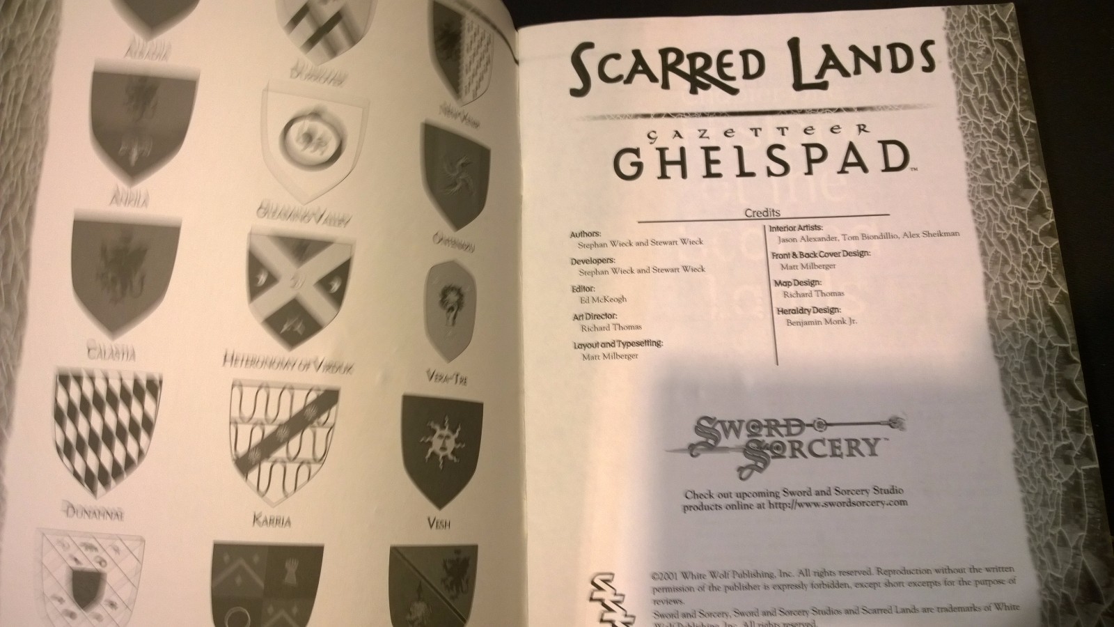 Sword and Sorcery D20 Scarred Lands Gazeteer Ghelspad