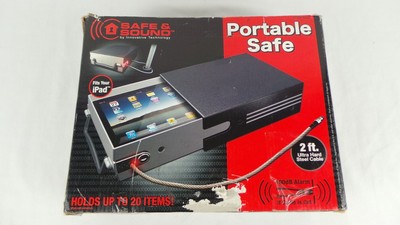 PORTABLE SAFE VAULT SECURITY LOCK BOX WITH ALARM SAFE & SOUND