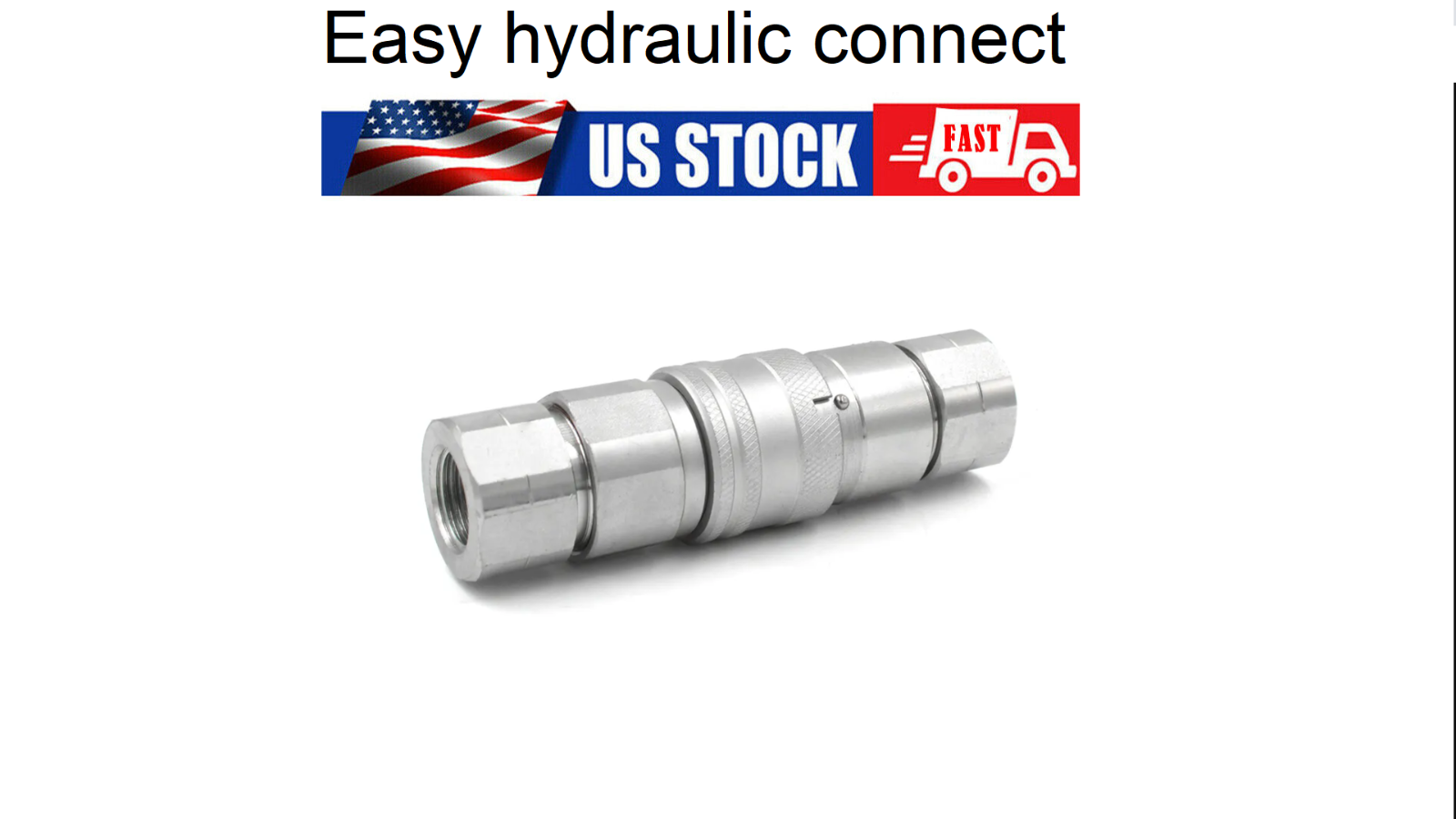 1/2" NPT Thread 1/2 Flat Face Hydraulic Quick Coupler Set Bobcat Skid Steer TL23