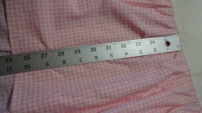 BED SKIRT Baby Bed CRIB Pink & White Checks Ruffles 4 Sides 28