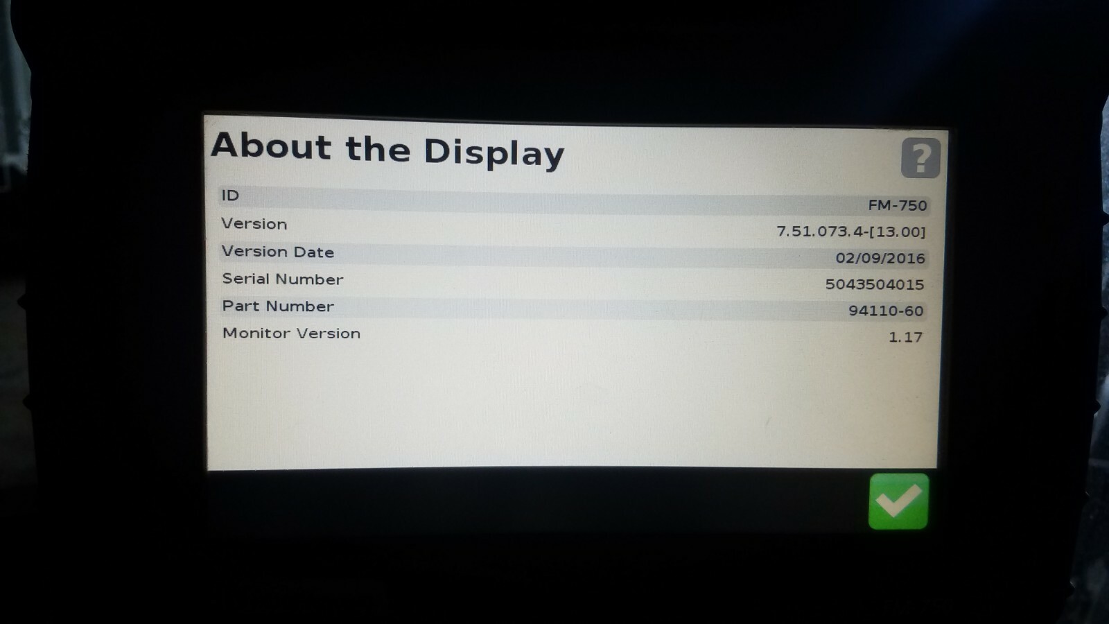 Trimble CFX/FM 750 GPS Display with OmniSTAR, DGNSS, Application Control unlocks