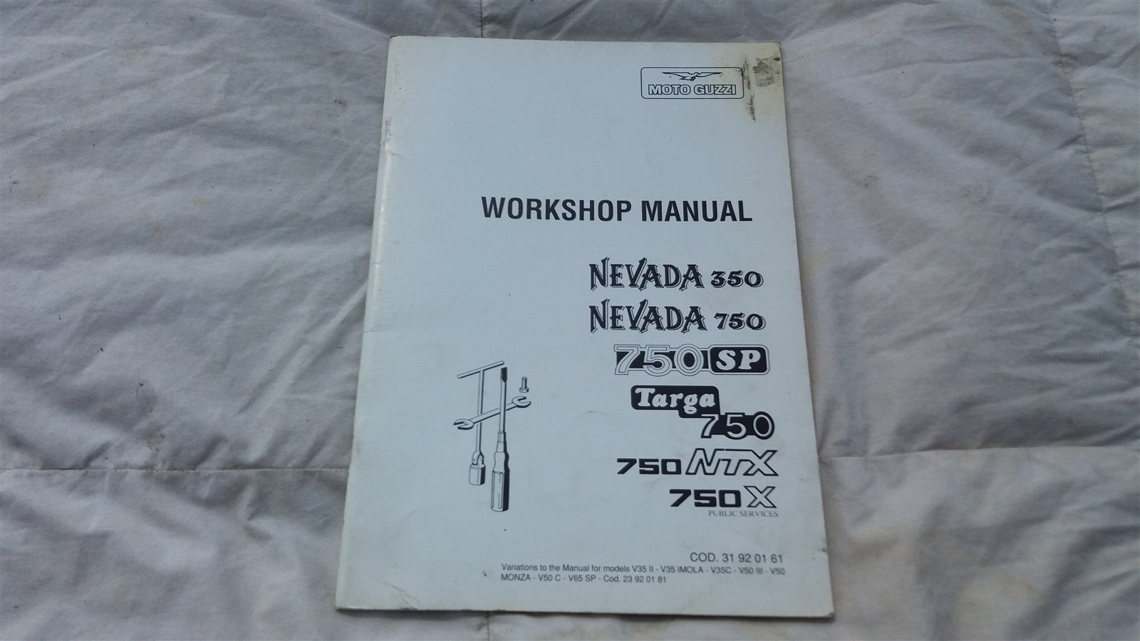 Details about MOTO GUZZI nevada targa ntx 750 FACTORY WORKSHOP MANUAL  GENUINE OEM PART