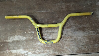 Mongoose BMX Handlebars Knee saver Style  Approx 26x8 Yellow Project Condition
