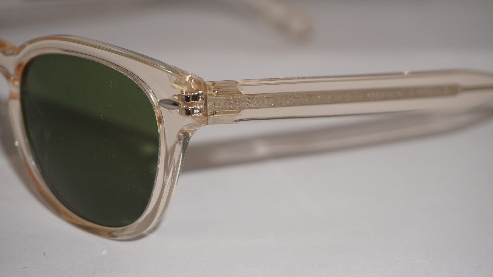 Pre-owned Oliver Peoples Sunglasses Sheldrake Transparent Green Ov5036s 158052 47 222 145