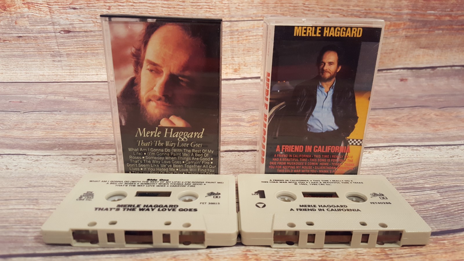 Lot of 2 Merle Haggard Cassettes That`s The Way Love Goes Friend In Calfornia