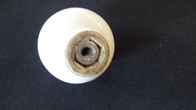 Handles Cabinet Drawer Pulls Lot 9 (+1) Vintage Heavy Solid White 1 1/2