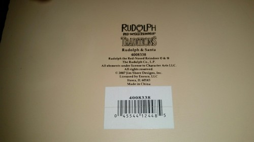 2007 JIM SHORE RUDOLPH & SANTA #4008338 RUDOLPH THE RED-NOSED REINDEER TRADITION
